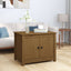 sofabord 71x49x55 cm massivt fyrretræ gyldenbrun