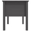 sofabord 102x49x55 cm massivt fyrretræ grå