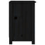 sengebord 40x35x55 cm massivt fyrretræ sort