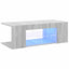 tv-bord med LED-lys 90x39x30 cm grå sonoma-eg