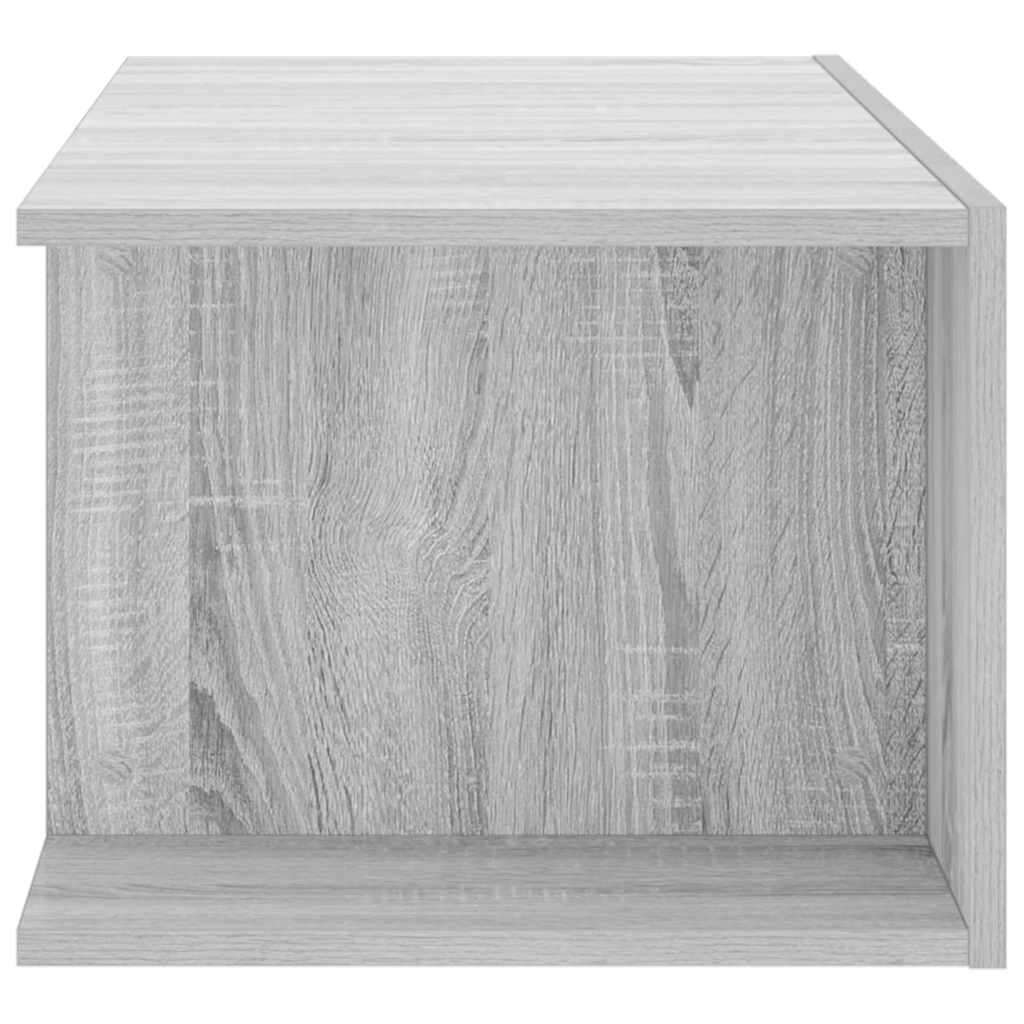 tv-bord med LED-lys 90x39x30 cm grå sonoma-eg