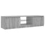 tv-bord med LED-lys 140x40x36 cm grå sonoma-eg