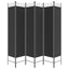 6-panels rumdeler 240x200 cm stof sort