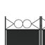 6-panels rumdeler 240x200 cm stof sort