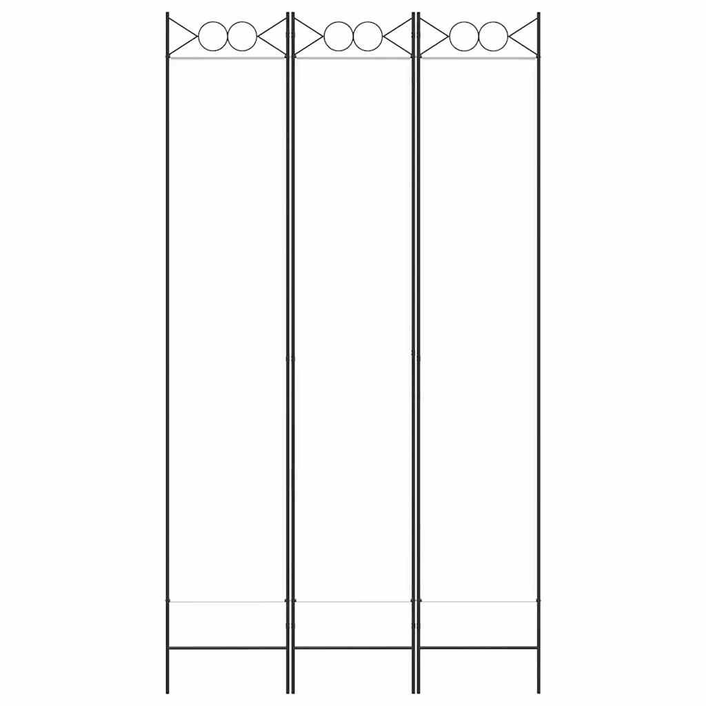 3-panels rumdeler 120x220 cm stof hvid