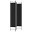 3-panels rumdeler 120x220 cm stof sort