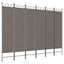 5-panels rumdeler 240x220 cm stof antracitgrå
