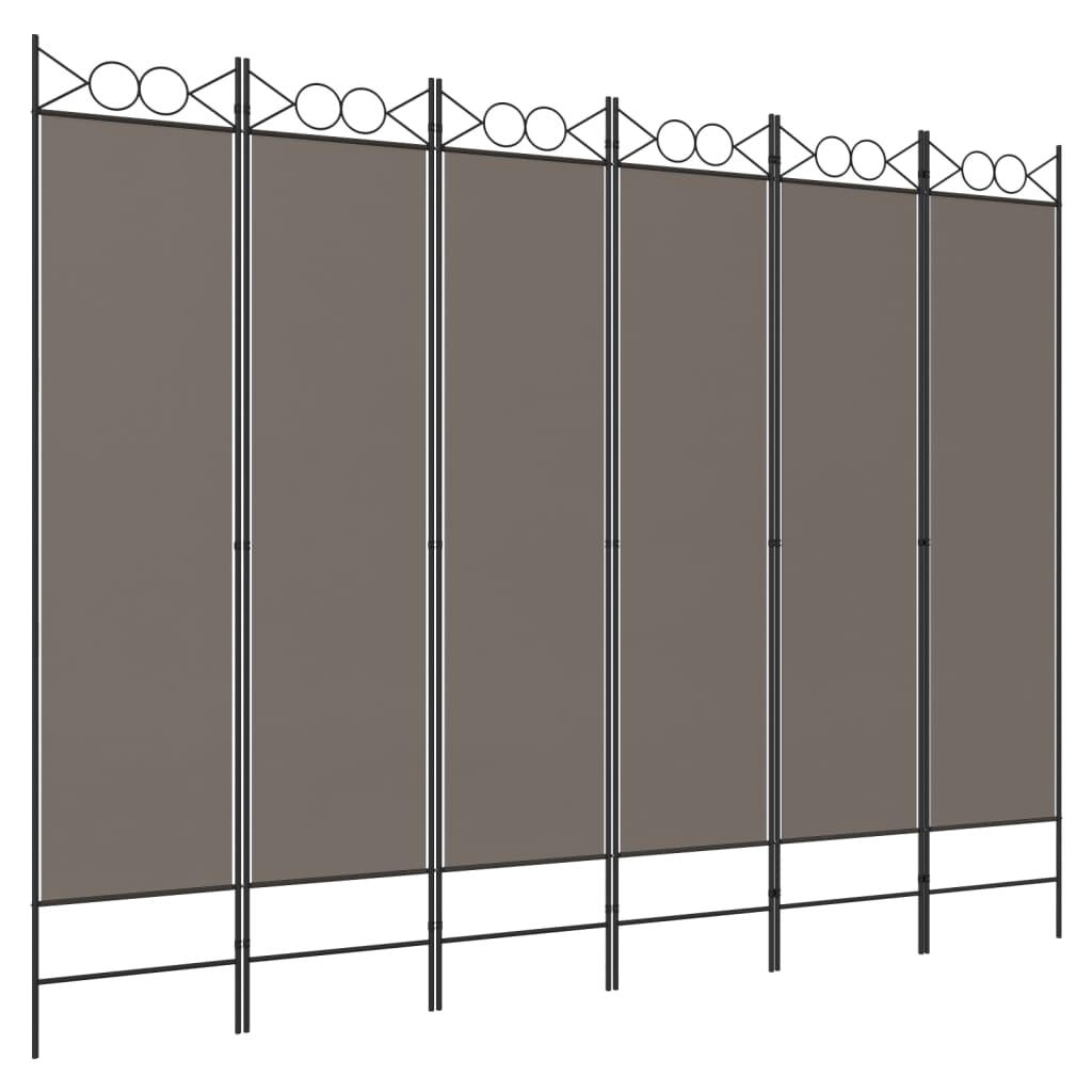 5-panels rumdeler 240x220 cm stof antracitgrå