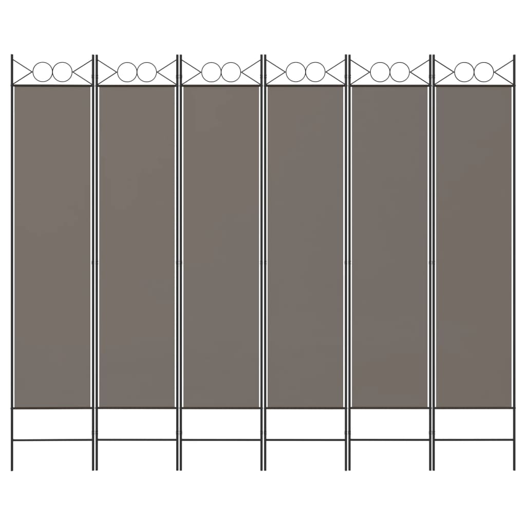 5-panels rumdeler 240x220 cm stof antracitgrå