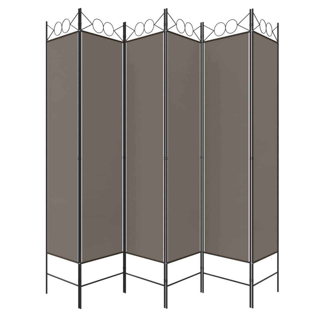 5-panels rumdeler 240x220 cm stof antracitgrå