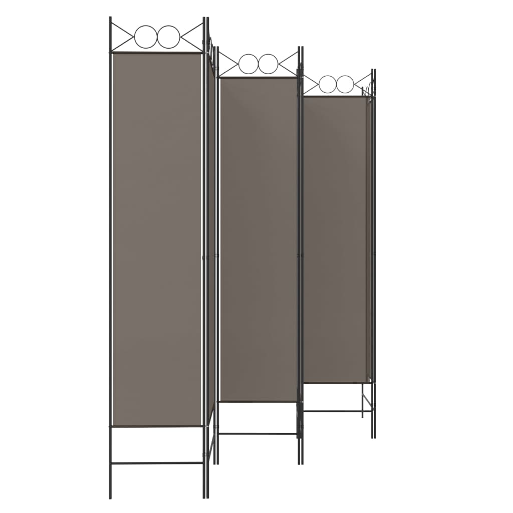 5-panels rumdeler 240x220 cm stof antracitgrå