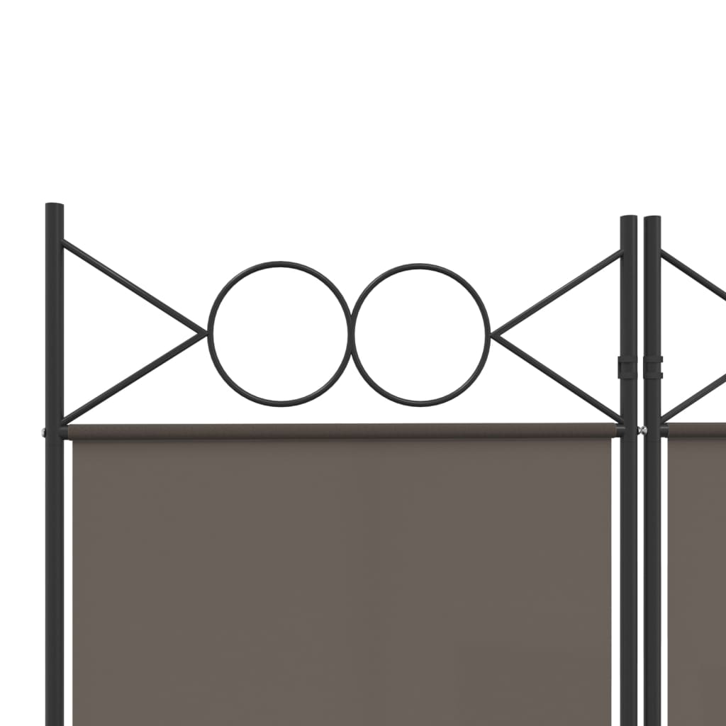 5-panels rumdeler 240x220 cm stof antracitgrå