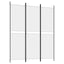 3-panels rumdeler 150x180 cm stof hvid
