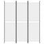 3-panels rumdeler 150x180 cm stof hvid