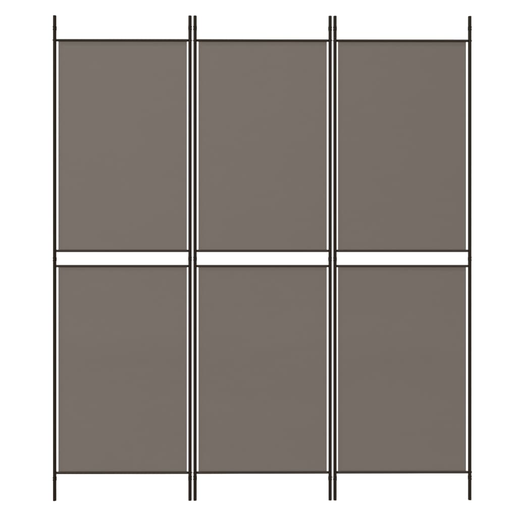 3-panels rumdeler 150x180 cm stof antracitgrå