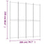 4-panels rumdeler 200x220 cm stof hvid