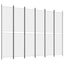 6-panels rumdeler 300x220 cm stof hvid