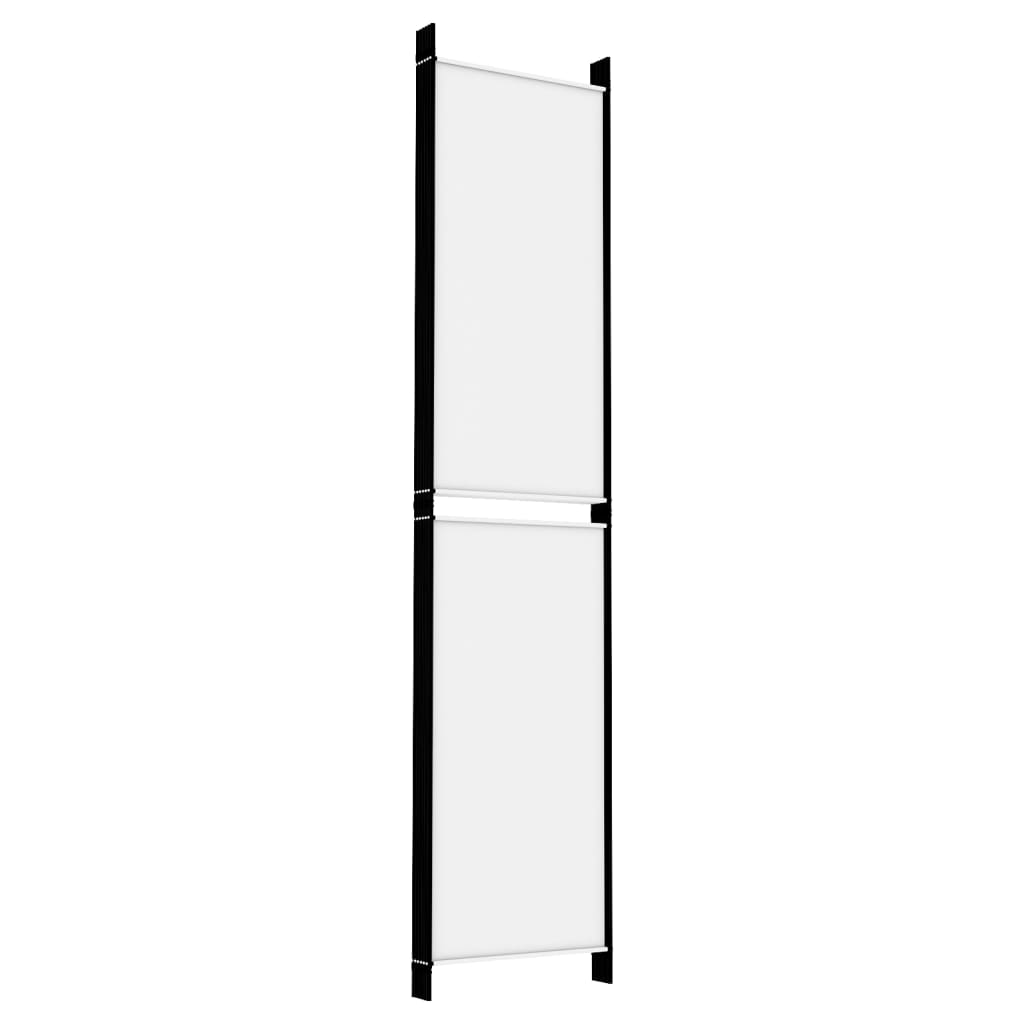 6-panels rumdeler 300x220 cm stof hvid