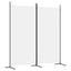 2-panels rumdeler 175x180 cm stof hvid