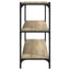 bogreol 80x33x70,5 cm konstrueret træ og stål sonoma-eg