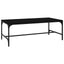sofabord 100x50x35 cm massivt konstrueret træ sort