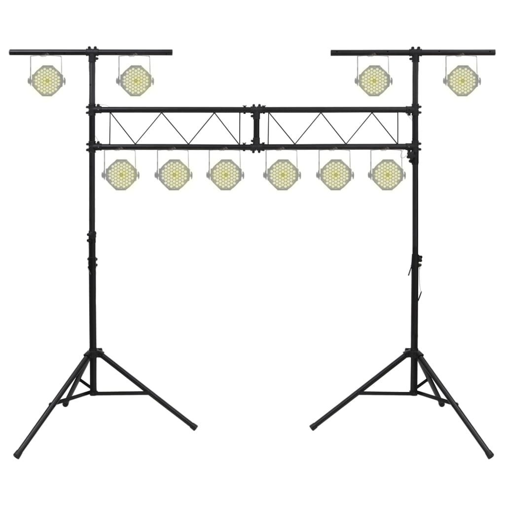 lampestativ 338x115x(180-300) cm stål sort