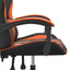 drejelig gamingstol kunstlæder sort og orange