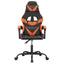 drejelig gamingstol kunstlæder sort og orange