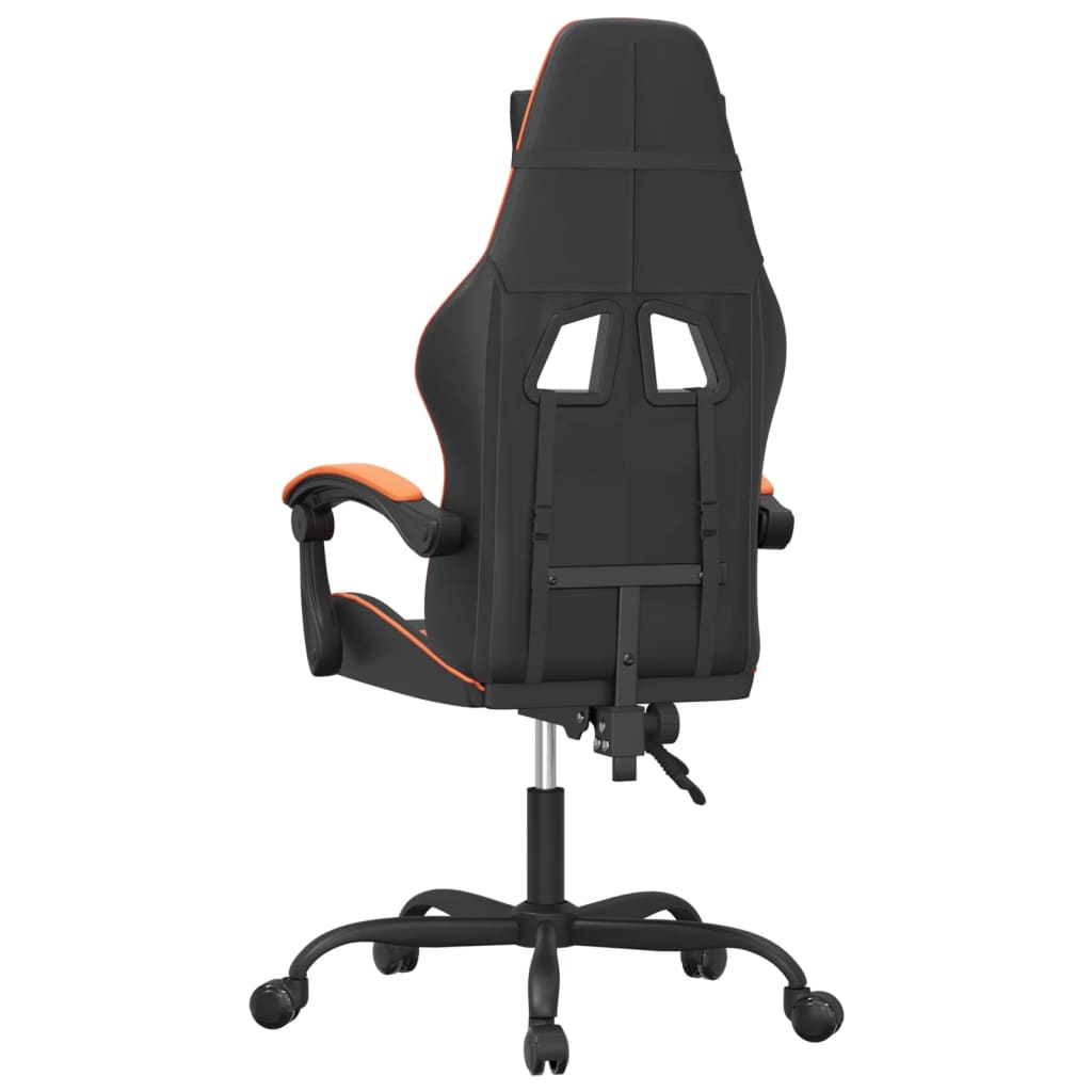 drejelig gamingstol kunstlæder sort og orange