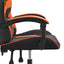 drejelig gamingstol kunstlæder sort og orange