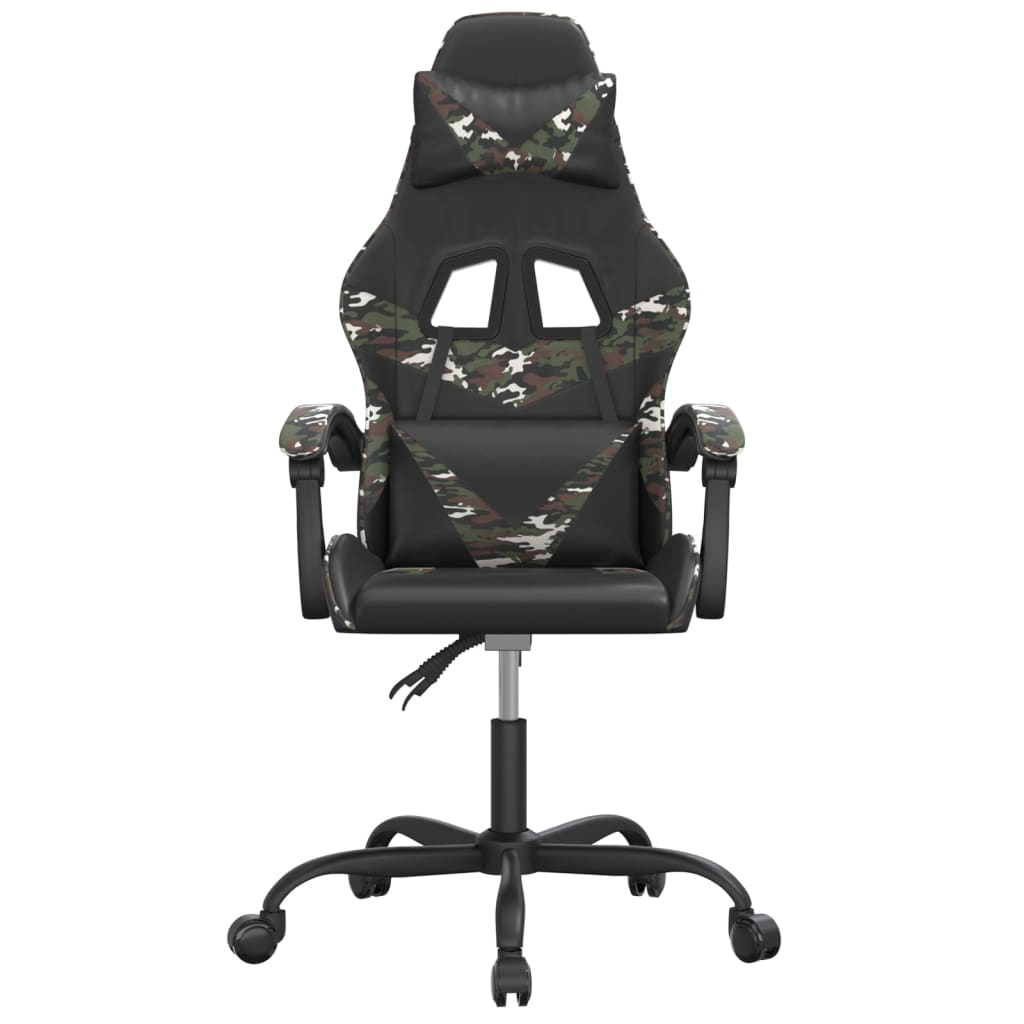 drejelig gamingstol kunstlæder sort og camouflage