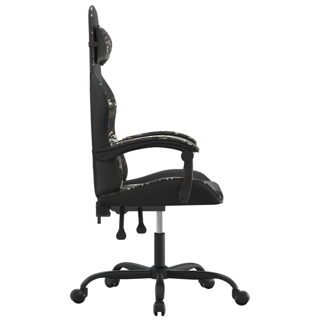 drejelig gamingstol kunstlæder sort og camouflage