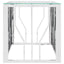 sofabord 110x45x45 cm rustfrit stål og glas