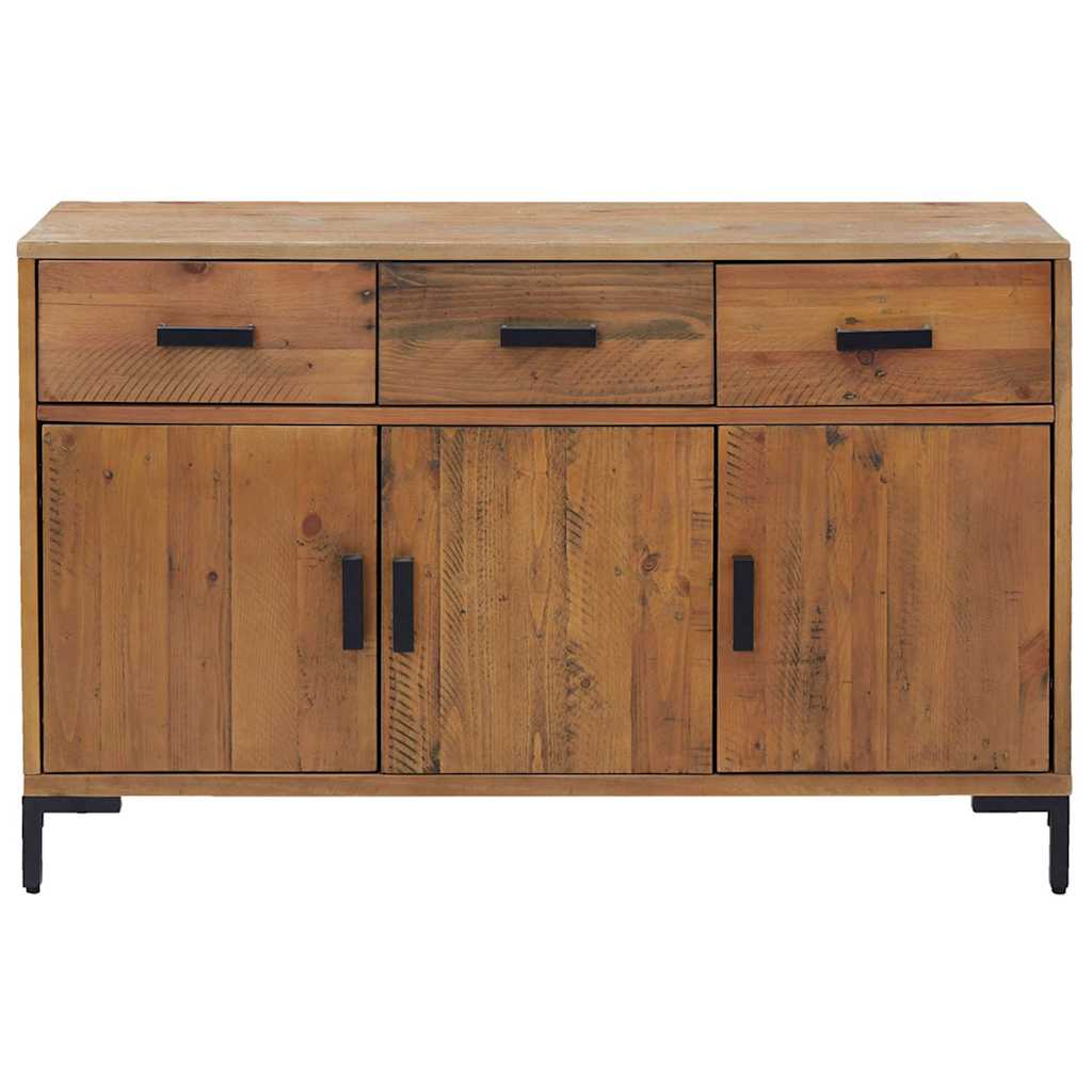 skænk 110x35x70 cm massivt fyrretræ brun