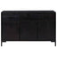 skænk 110x35x70 cm massivt fyrretræ sort
