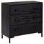 kommode 75x35x70 cm massivt fyrretræ sort