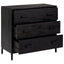 kommode 75x35x70 cm massivt fyrretræ sort