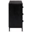kommode 75x35x70 cm massivt fyrretræ sort