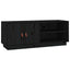 tv-bord 105x34x40 cm massivt fyrretræ sort