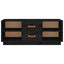 tv-bord 100x34x40 cm massivt fyrretræ sort