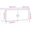 tv-bord 80x34x40 cm massivt fyrretræ gyldenbrun