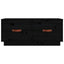tv-bord 80x34x35 cm massivt fyrretræ sort