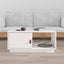 sofabord 80x50x35,5 cm massivt fyrretræ hvid