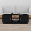 sofabord 100x50x35 cm massivt fyrretræ sort