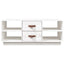 sofabord 100x50x41 cm massivt fyrretræ hvid