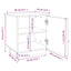 sengebord 40x34x45 cm massivt fyrretræ hvid