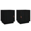 sengeborde 2 stk. 40x34x45 cm massivt fyrretræ sort