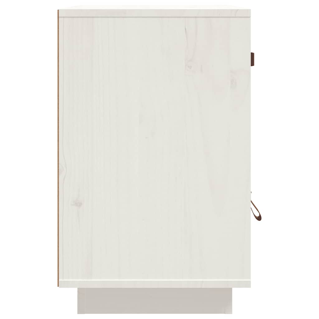 sengebord 40x34x55 cm massivt fyrretræ hvid