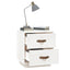 sengebord 40x34x45 cm massivt fyrretræ hvid