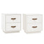 sengeborde 2 stk. 40x34x45 cm massivt fyrretræ hvid